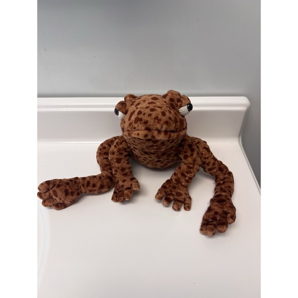 Jellycat Toby The Toad New Retired Extremely Rare HTF Brown Frog Plush - Picture 1 of 4